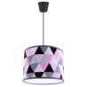 Lampa Zwis Nowoczesna Trójkątny Wzór Różowy Czarna Linka Lampa Zwis Nowoczesna Trójkątny Wzór Różowy Czarna Linka