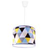 Lampa Zwis Nowoczesna Trójkątny Wzór Żółty Biała Linka Lampa Zwis Nowoczesna Trójkątny Wzór Żółty Biała Linka