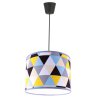 Lampa Zwis Nowoczesna Trójkątny Wzór Żółty Czarna Linka Lampa Zwis Nowoczesna Trójkątny Wzór Żółty Czarna Linka