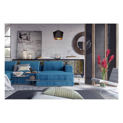 Lampa Wisząca Pojedyncza Abażur Diament Złoty Środek