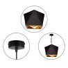 Wisząca Lampa Złoto-Czarna Diament Abażur Wisząca Lampa Złoto-Czarna Diament Abażur