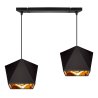 Wisząca Lampa 2-płomienna z Diamentowymi Abażurami Złote Środki Wisząca Lampa 2-płomienna z Diamentowymi Abażurami Złote Środki