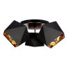 Sufitowa Lampa Plafon 3-Płomienna Złoto-Czarna Sufitowa Lampa Plafon 3-Płomienna Złoto-Czarna
