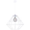 Lampa Druciak Industrialna Klosz Diament Biała Lampa Druciak Industrialna Klosz Diament Biała