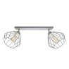 Lampa Sufitowa Loft Druciane Klosze Szara Lampa Sufitowa Loft Druciane Klosze Szara