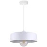 Nowoczesna Wisząca Lampa Biała Metalowy Szeroki Klosz Nowoczesna Wisząca Lampa Biała Metalowy Szeroki Klosz