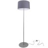 Lampa Stojąca Stojak Nowoczesna z Szarym Abażurem Lampa Stojąca Stojak Nowoczesna z Szarym Abażurem