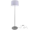 Lampa Stojąca Stojak Nowoczesna z Jasnoszarym Abażurem Lampa Stojąca Stojak Nowoczesna z Jasnoszarym Abażurem