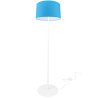 Lampa Stojąca Stojak Nowoczesna z Błękitnym Abażurem Lampa Stojąca Stojak Nowoczesna z Błękitnym Abażurem