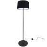 Lampa Stojąca Stojak Nowoczesna z Czarnym Abażurem Lampa Stojąca Stojak Nowoczesna z Czarnym Abażurem
