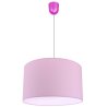 Lampa Wisząca Nowoczesna Abażur Materiałowy Różowy na Lince Lampa Wisząca Nowoczesna Abażur Materiałowy Różowy na Lince