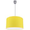Lampa Wisząca Nowoczesna Abażur Materiałowy Żółty na Lince
