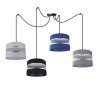 Wisząca Lampa Nowoczesna Pająk 4 Abażury Materiałowe Różne Kolory Jasnoszary Czarny Niebieski Szary Wisząca Lampa Nowoczesna Pająk 4 Abażury Materiałowe Różne Kolory Jasnoszary Czarny Niebieski Szary