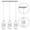 Wisząca lampa chrom z eleganckim kloszem szklanym 3-płomienna Wisząca lampa chrom z eleganckim kloszem szklanym 3-płomienna