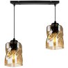 Lampa wisząca z kloszami w miodowym kolorze