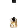 Nowoczesna lampa wisząca z 1 szklanym kloszem