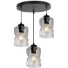3 płomienna szklana lampa wisząca
