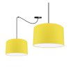 Lampa wisząca z czarną linką i żółtym abażurem Lampa wisząca z czarną linką i żółtym abażurem
