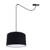 Lampa wisząca z czarnym klasycznym abażurem  Lampa wisząca z czarnym klasycznym abażurem