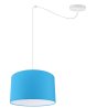 Jasnoniebieska lampa wisząca LED z abażurem  Jasnoniebieska lampa wisząca LED z abażurem