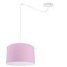 Lampa LED z jasnym różowym abażurem  Lampa LED z jasnym różowym abażurem