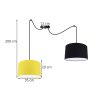 Wymiary lampy z podwójnym abażurem kolory ledowa Wymiary lampy z podwójnym abażurem kolory ledowa