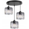 Nowoczesna lampa wisząca sufitowa z trzema szklanymi kloszami Nowoczesna lampa wisząca sufitowa z trzema szklanymi kloszami