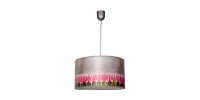 Lampa abażur wzór kwiaty
