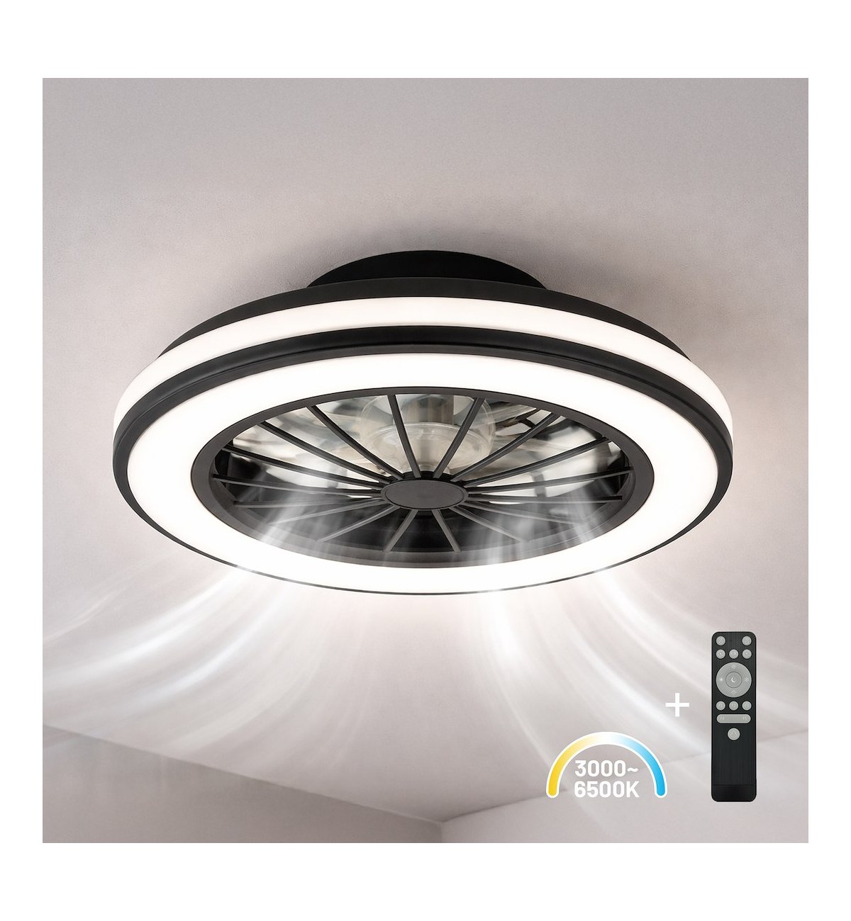 Wentylator sufitowy z lampą LED