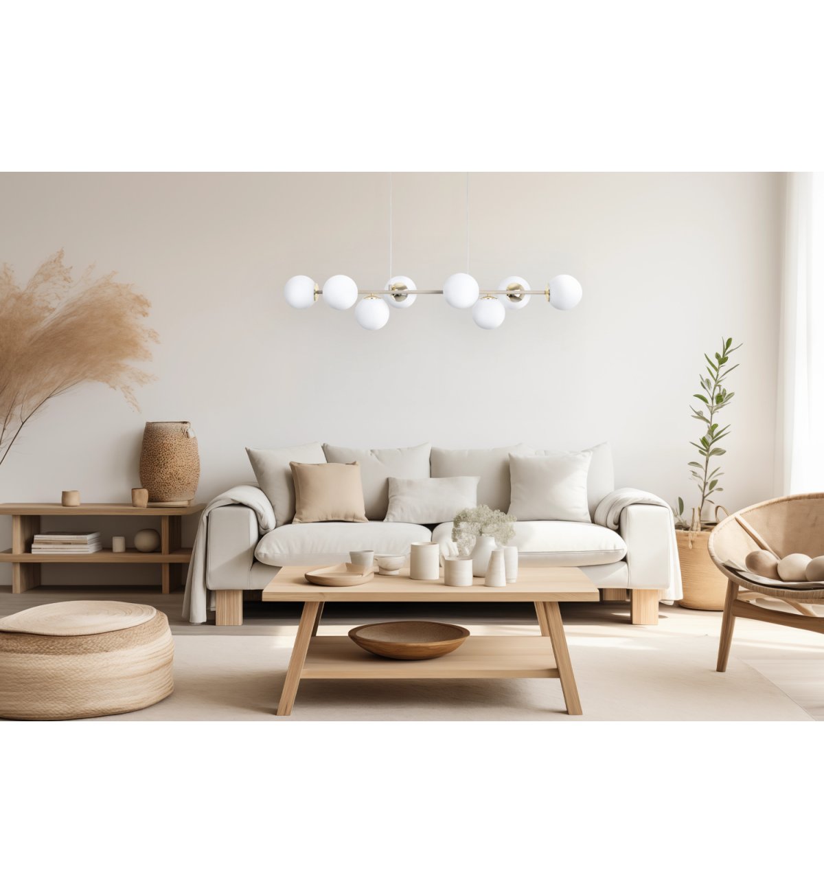 Lampa wisząca z efektem quiet luxury