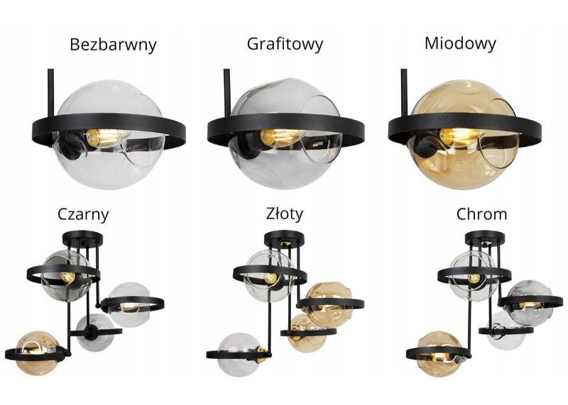 Kolorystyka metalowej lampy wiszącej