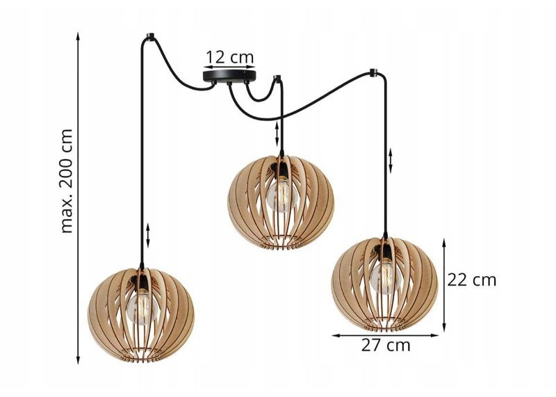 nowoczesna lampa pajak timber z ekologicznego materialu wymiary
