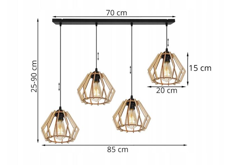 designerska lampa regulowana timber do kazdego wnetrza klosz wymiary