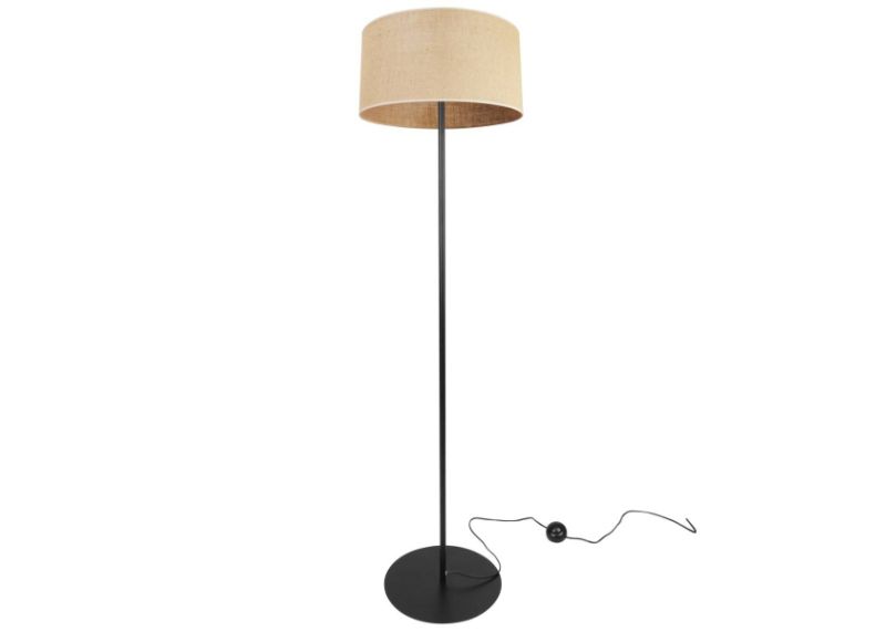 lampa podłogowa z abażurem 35-cm metalową nogą