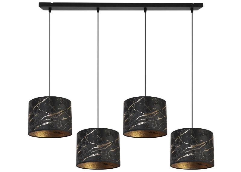 lampa wisząca żyrandol sufitowa abażur-wzor złoto