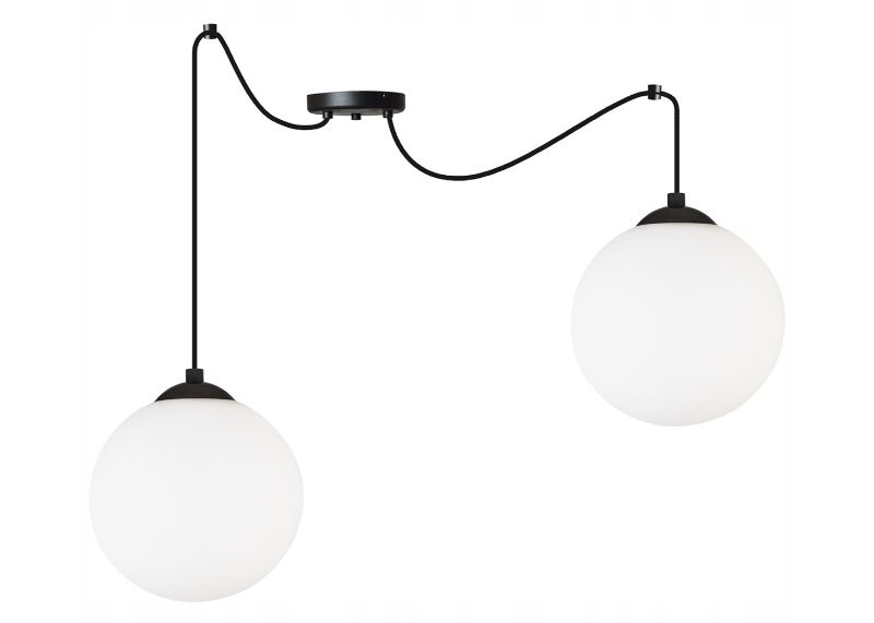 lampa wisząca sufitowa pająk kula czarny led 18cm