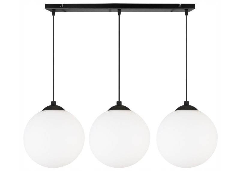 lampa wisząca sufitowa listwa kula czarny led 18cm