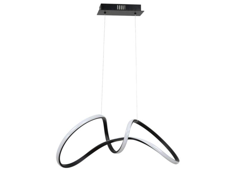 nowoczesna lampa wisząca sufitowa-zintegrowany led minimalistyczny styl tesoro black