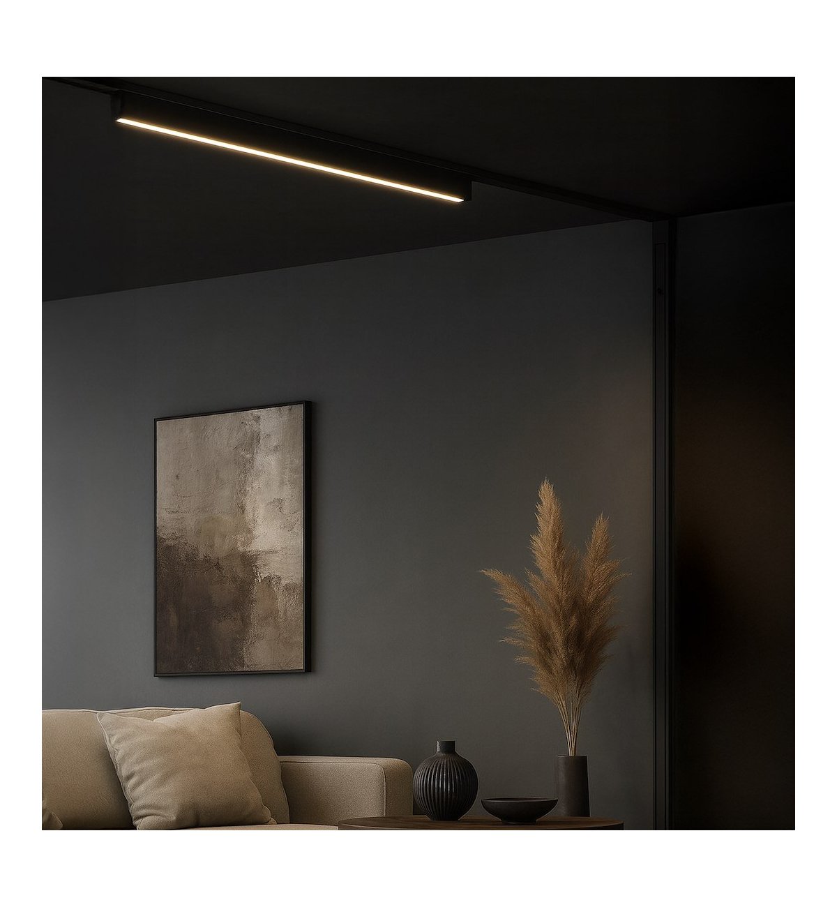 Reflektor LED do szyn magnetycznych w sypialni