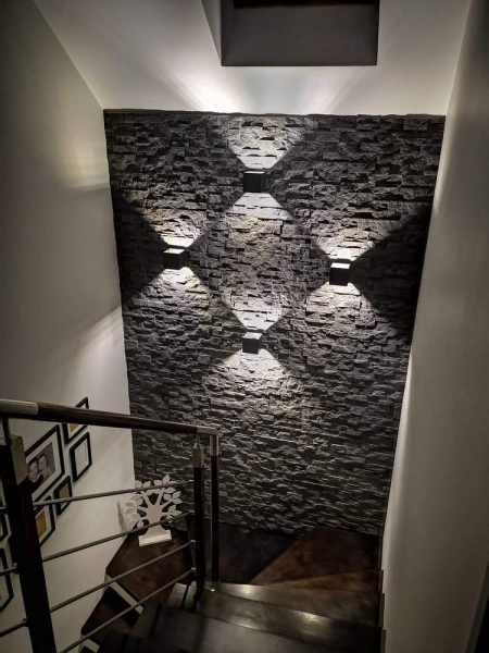 Lampa aluminiowa nowoczesny kwadratowy kinkiet
