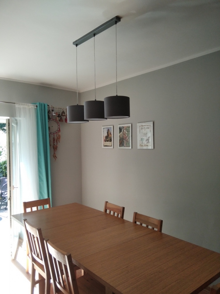 Nowoczesna lampa wisząca abażur regulacja led