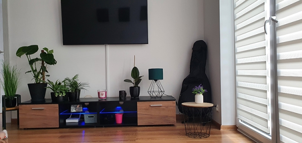 Lampka nocna stołowa loft z abażurem