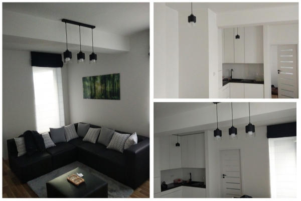 Nowoczesna lampa wisząca z metalu szkła