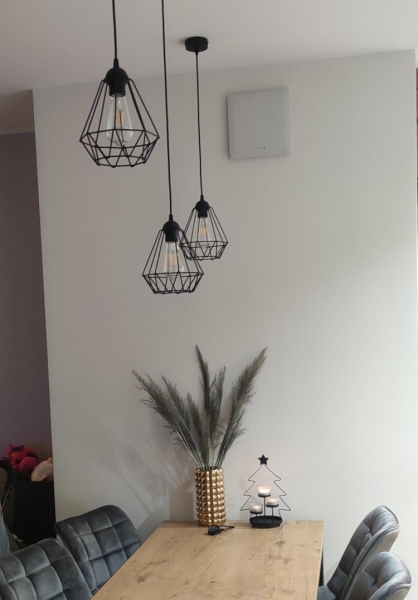 Lampa wisząca pojedyncza styl loft czarna