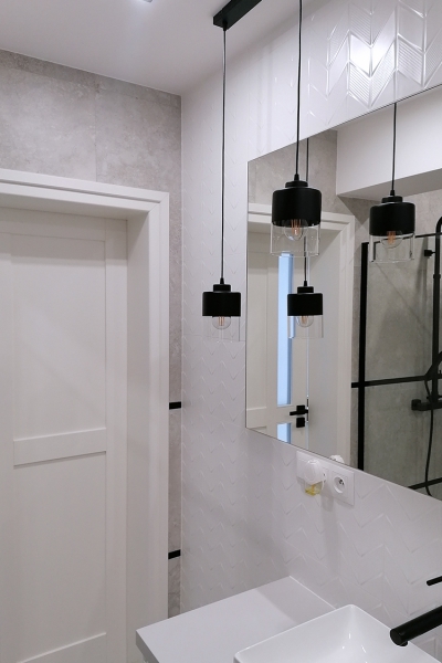 Lampa wisząca nowoczesna metalowa szklana
