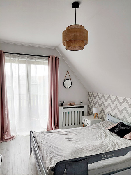 Lampa wisząca BOHO, abażur beżowy juta, regulowana, jedno źródło światła E27