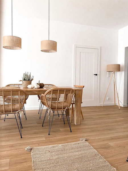 Lampa sufitowa wisząca RATTAN, duży rattanowy abażur boho, naturalny, do salonu, jadalni, sypialni
