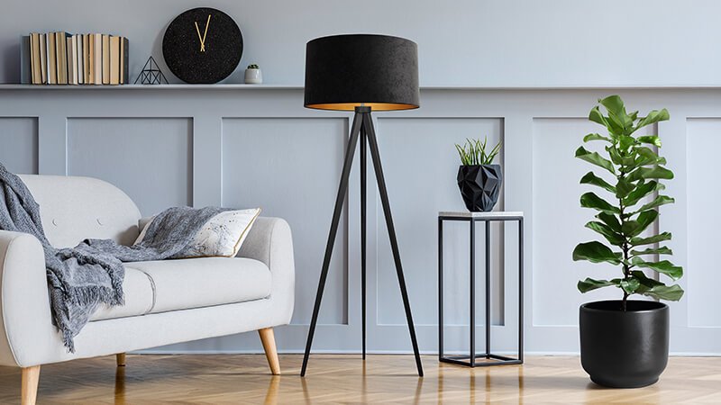 Jakie są najlepsze miejsca na ustawienie czarnej lampy podłogowej w domu?